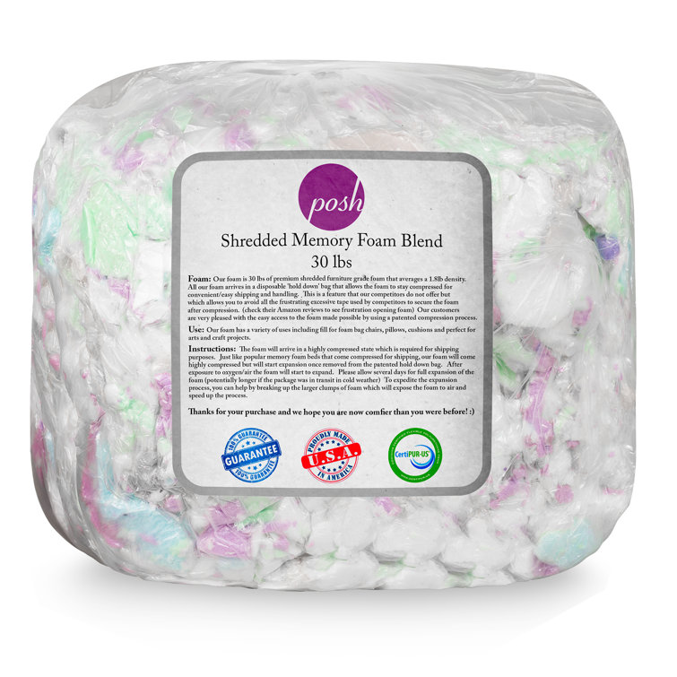 Posh Creations Shredded Memory Foam Bean Bag Small Outdoor Friendly Replacement Fill & Reviews